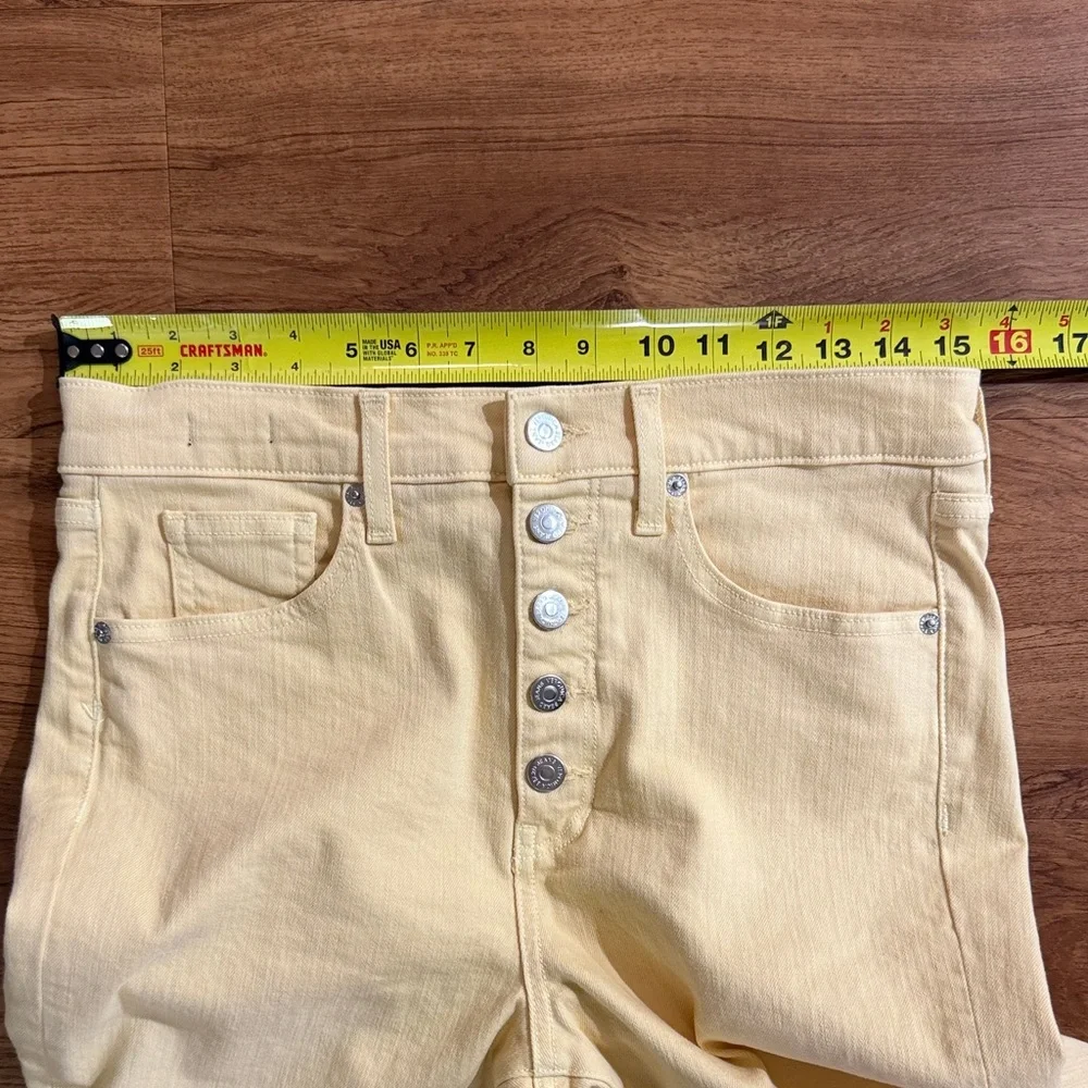 Veronica Beard Women 30/10 Maera High-Waisted Wash Mustard Yellow Skinny Jeans‎